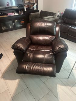 Brown recliner