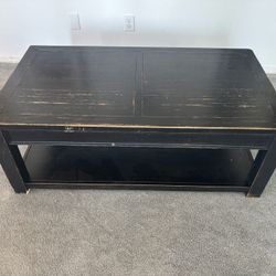 Brown Black Wood Coffee Table