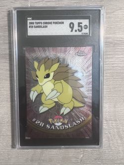 SANDSLASH #28 2000 Topps Chrome Pokemon Card! Mint!