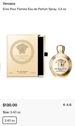  New & Authentic Versace Eros Pour Femme Eau de Parfum Spray (100ml / 3.4 oz)