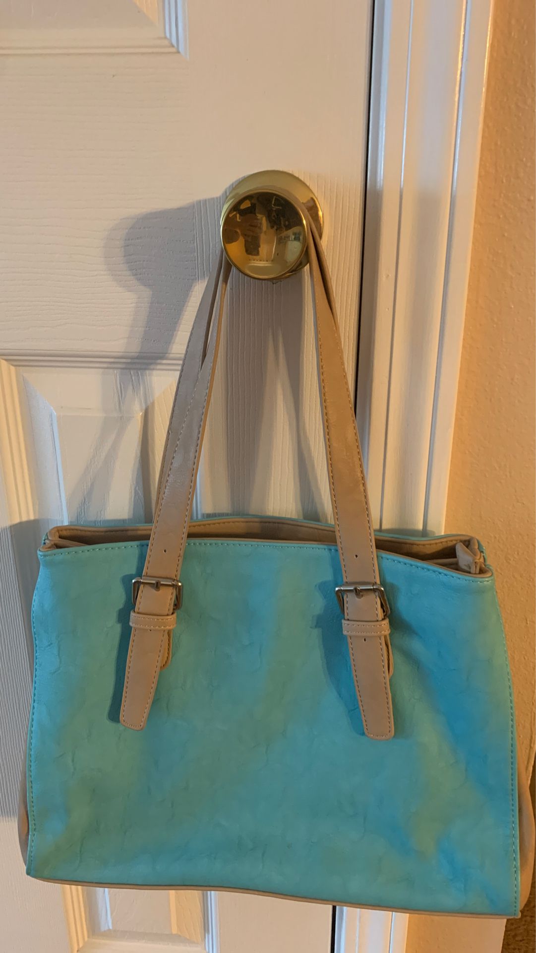 Blue/Tan charming Charlie purse