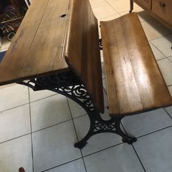 Vintage Double School House Desk