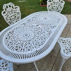 5pc Patio set /Cast Aluminum Garden Set/Outdoor Furniture/Cash Only 