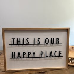 This is Our Happy Place Home Decor/ wedding Sign 
