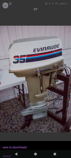 Evinrude 35hp outboard engine only used in freshwater.
