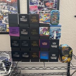 Pokemon ETB’s and Tins (no packs)