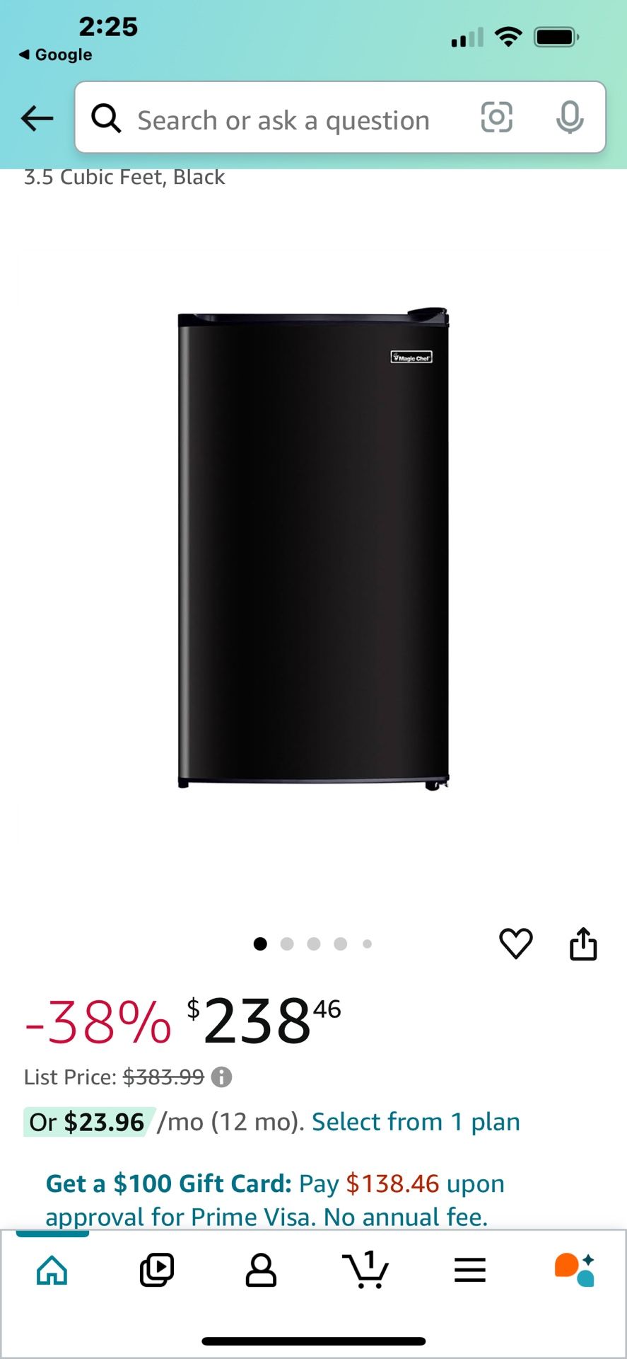 Mini Refrigerator Fridge Magic chef