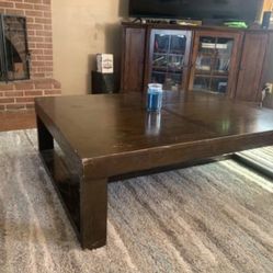 Coffe Table Brown Wood 