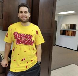 Sugar Daddy + Strawberry Candy Costume Shirts - Set of 2 - Men's XL + Women's M/L