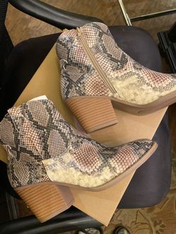 Snake print booties size 7.5