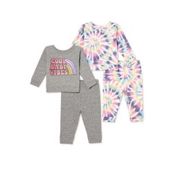 4-Piece Garanimals Baby Girls' Fleece Top and Pants Set, 24months