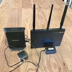 Cable/Internet Modem And WiFi Router 