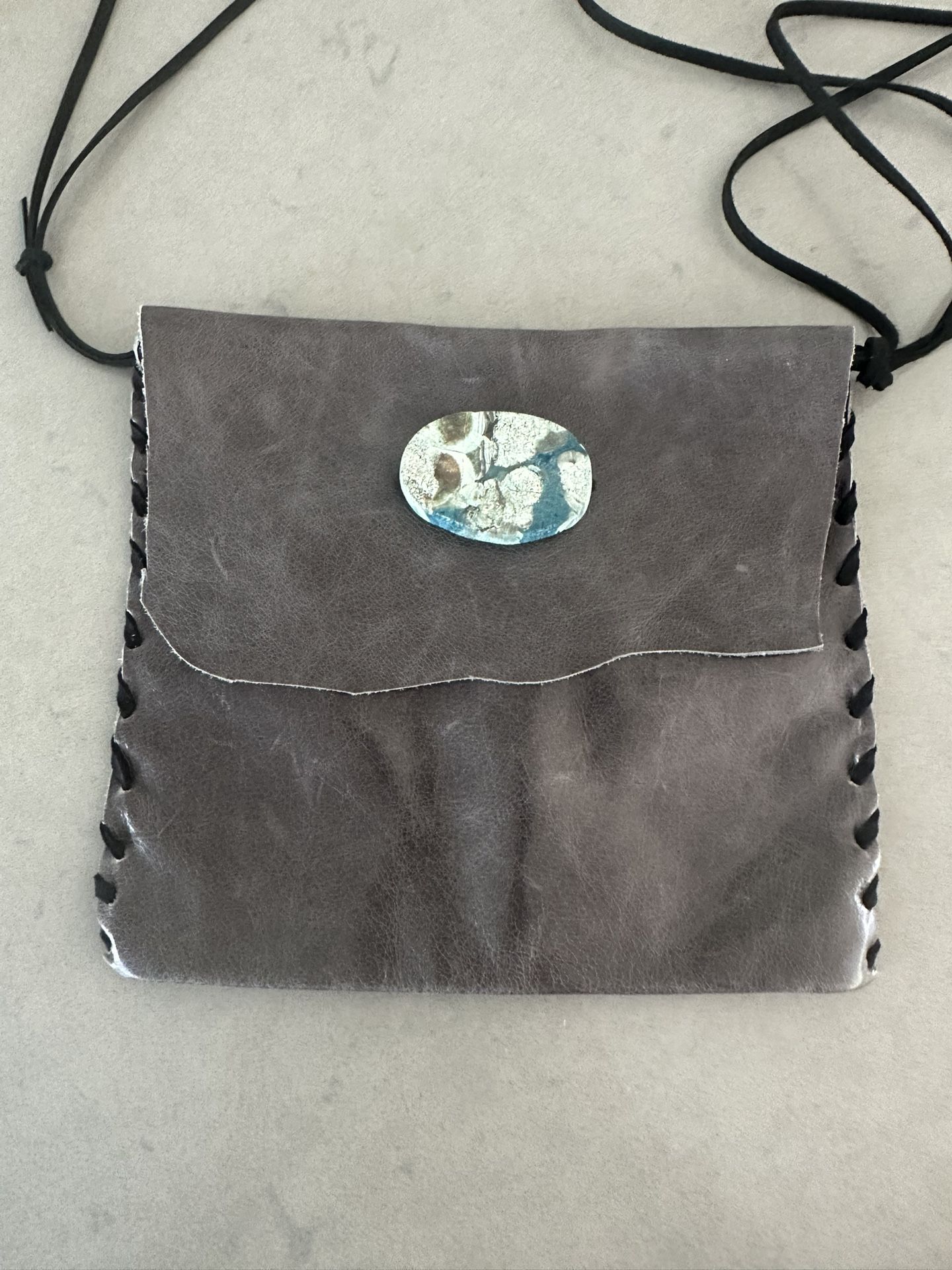 Leather Hand Made Signed Purse 