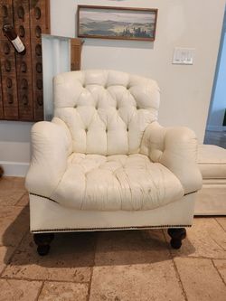 Thomasville Tufted Club Chair with Nailhead Trim