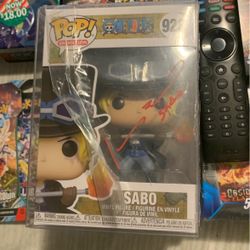 one piece funko pop 922 signed  by sabo