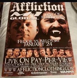 AFFLICTION DAY OF RECKONING MMA Poster - Arlovski Fedor Noguera