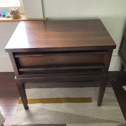 Mid Century Nightstand - MCM Walnut Side Table 