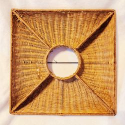 Vintage Wicker Sectioned Centerpiece Basket