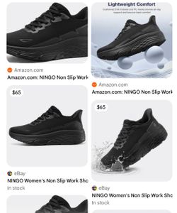 NINGO Women's Non Slip Work Shoes size 6