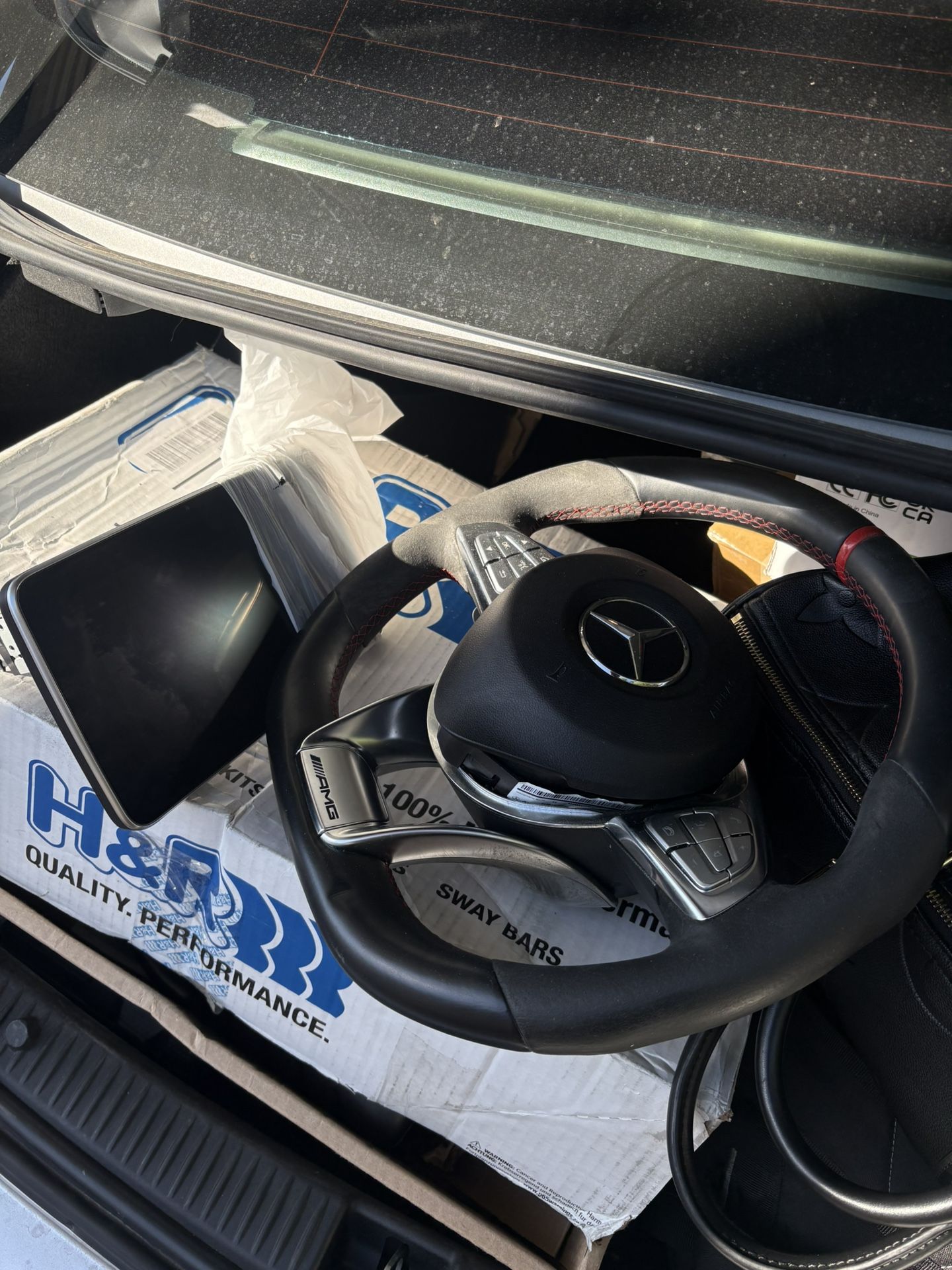 C63s Steering Wheel and Headunit