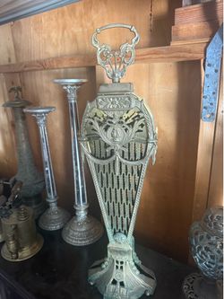 Brass fireplace screen