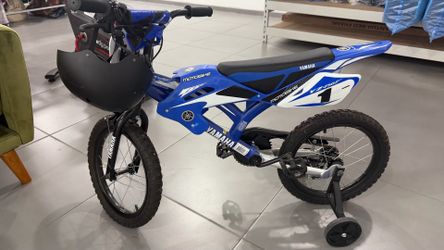 Yamaha kids bike 16 inch bmx bicycle youth training wheels helmet like new