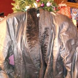 Mens Leather Trench Coat