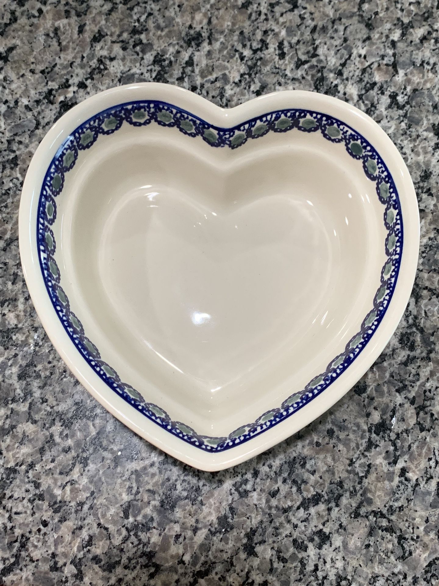 Boleslawiec Polish Pottery heart shaped