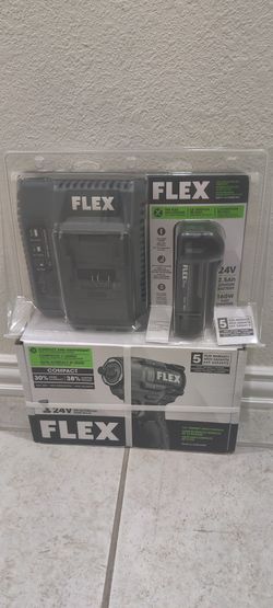 Flex 24Volts 1/2in 300ft-lbs Impact Wrench With Battery Kit - New