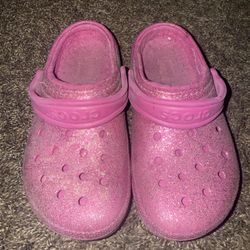 Crocs Pink Glitter  Youth 2