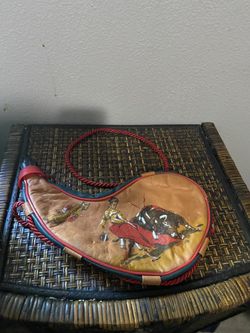 Vintage Recuerdo de Espana Spanish Leather Bota Bag Flask Bull Fighter Matador