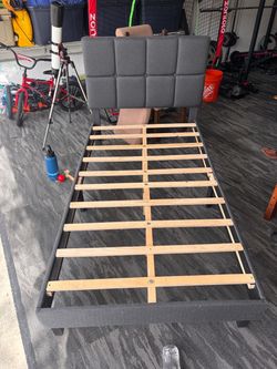 Twin Headboard and Bed Frame with Mattress