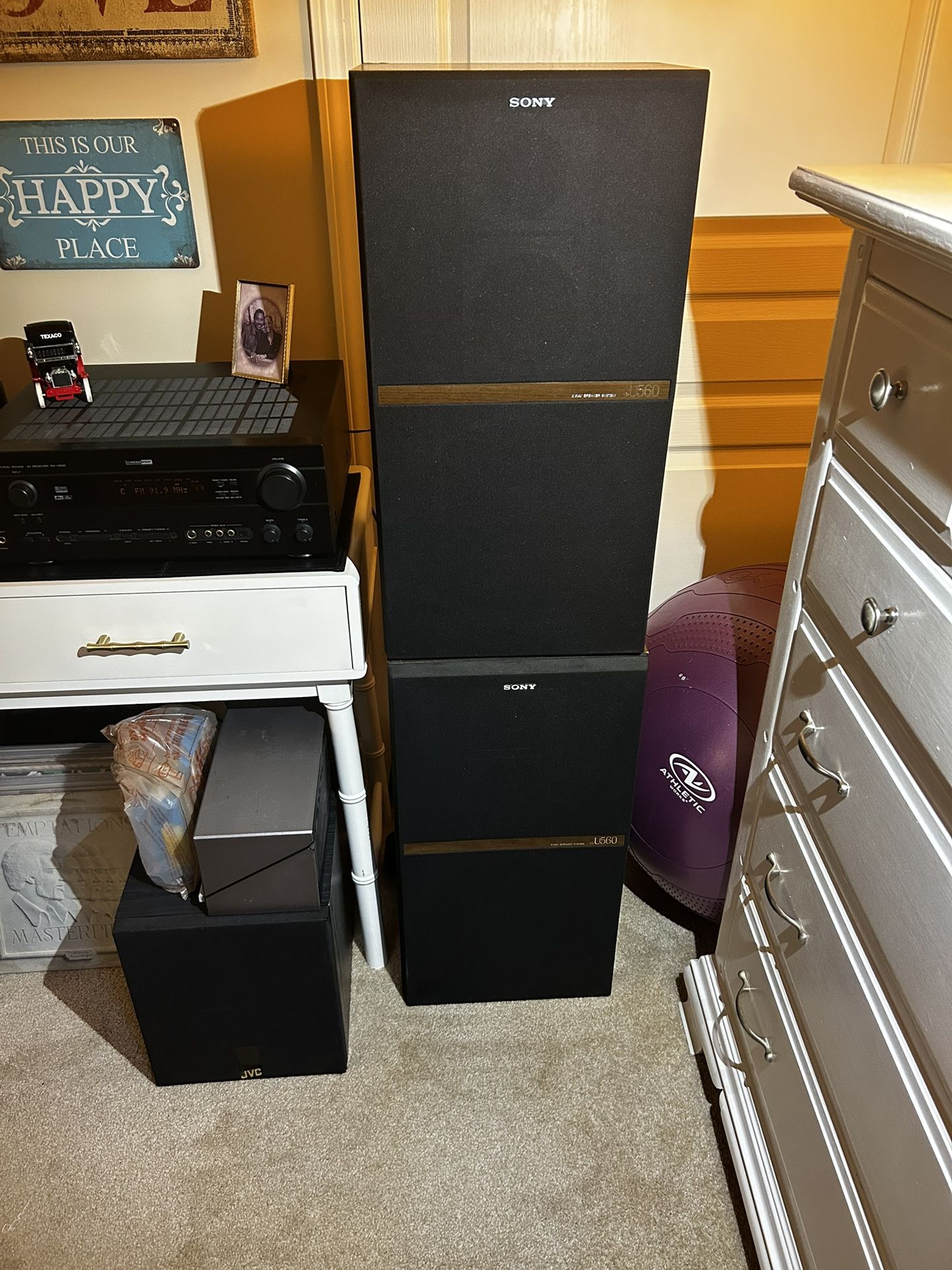 Vintage Sony Three-Way Speaker System