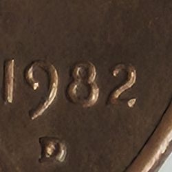 1982 D DD Small Date Lincoln Penny: