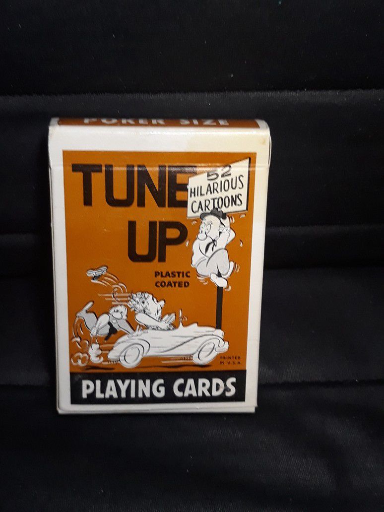 Vintage 1950's Tune Up Cartoon Playing Cards - Poker Size