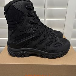 NEW Merrell Moab 3 8" BLACK Tactical Zip Waterproof Boots (Men’s Size 9) - $105
