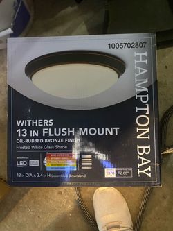 Hampton Bay Withers 13-Inch LED Flush Mount Light