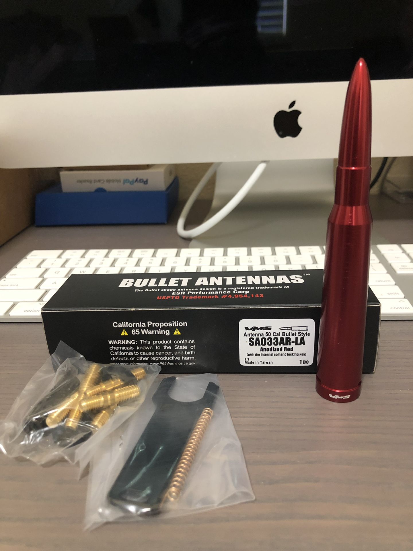 Anti-Theft Red 50 Caliber Bullet Stubby Antenna 5.5" For Jeep Wrangler Liberty