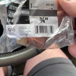 Three-quarter copper union