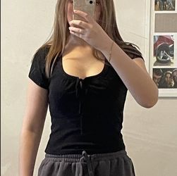 Ardene Black Short Sleeve Top