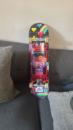 Hello Kitty Black Griptape Skateboard Deck
