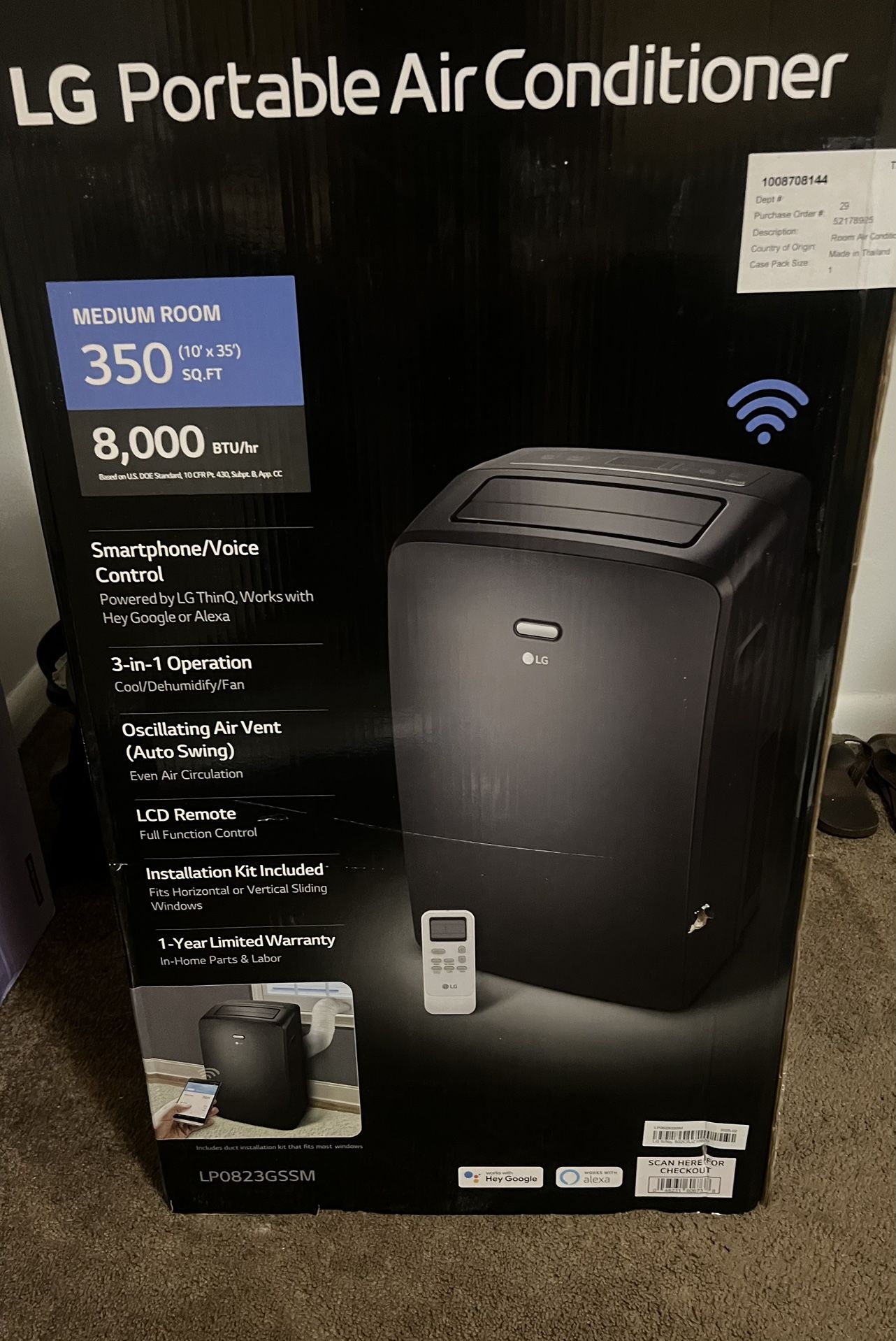 LG 8000 BTU Portable air Conditioner 