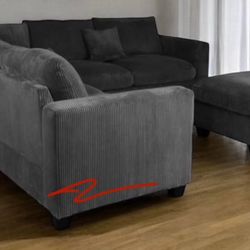 New! Super Comfy ~ Luxurious Soft Touch Sofa Sectional!:) Free Xl Ottoman! Reg $1,199.00!!