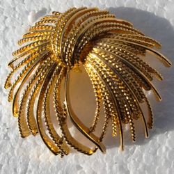 Monet Gold Metal Brooch Pin