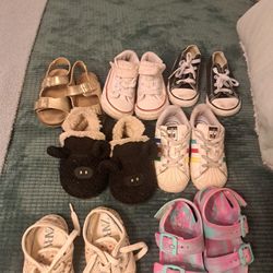 8 Pares En Buenas Condiciones Converse Addidas Zara Cat&jack 