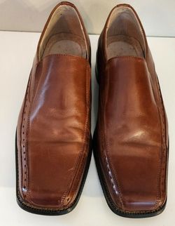 Stacy Adams Mens Brown Leather 11.5M Dress Shoes Slip On