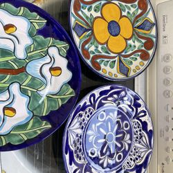 Colorful Mexican Decorative Ceramic Plates