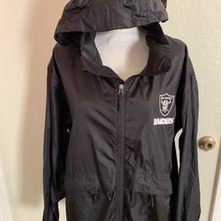 Dunbrooke NFL Raiders Hooded Windbreaker Size Large