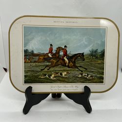 VTG Set Of 4 1859 Henry Alken Fores`s Hunting Sketches On Tin , Cork Backed Rare