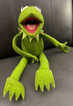 VINTAGE 1976 Kermit the Frog Plush - Fisher-Price #850 - Poseable 16"